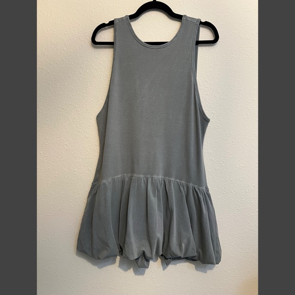 #396 NWT Free People Hot Shot Bubble Dress Top in Summer Storm - Picture 2 of 5